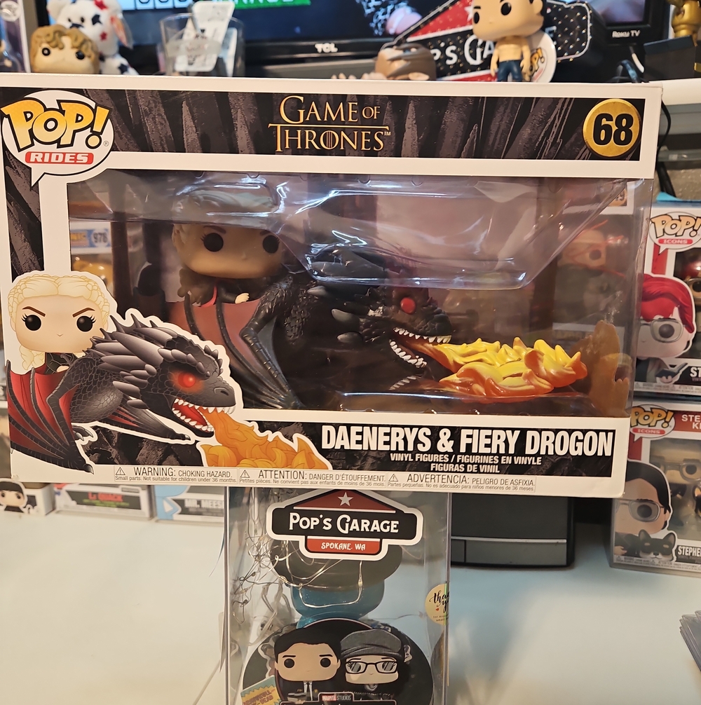 Funko Game of Thrones Daenerys & Fiery Drogon Pop! Rides - Black, Red, Yellow